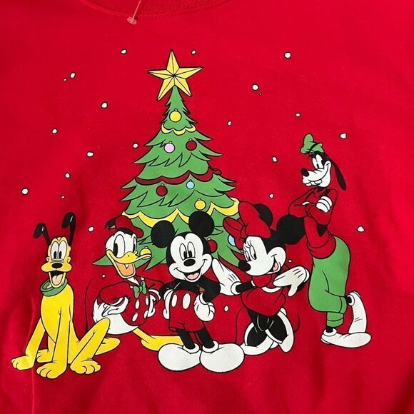Disney's Mickey and Friends Cropped Christmas Sweatshirt-Size Large - Picture 3 of 6
